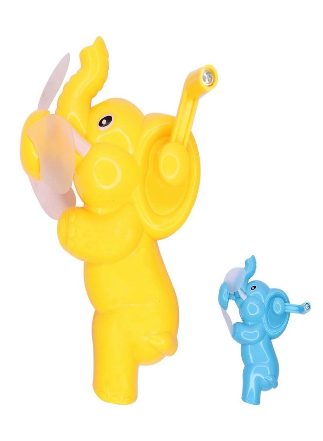 Fully Elephant Shape Fan Toys for Kids and Baby | Portable Mini Hand Fans For Home, School, Picnic and Travel (Set of 2 Pcs) - Image 1